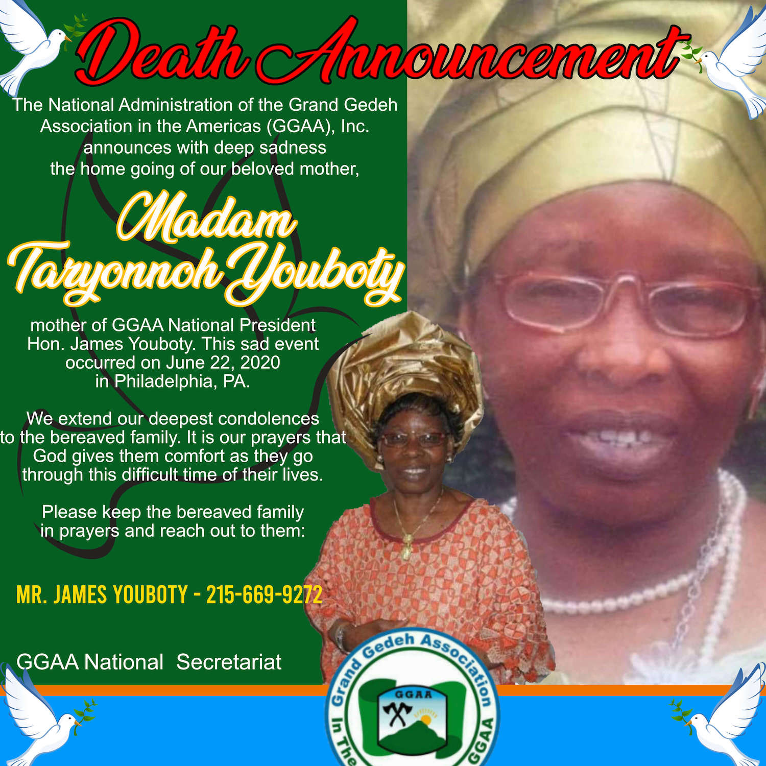 Madam Taryonnoh Youboty,
