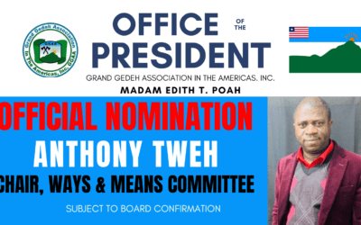 President Poah Appoints Mr. Anthony Tweh as Head for Ways and Means Committee
