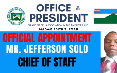 President Poah Appoints Pastor Jefferson Solo as Chief of Staff