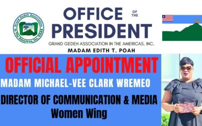 President Poah Appoints Madam Michael-vee Clark Wremeo as Director of Communication & Media of the Women Wing