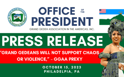 “Grand Gedeans Will Not Support Chaos or Violence,” – GGAA Prexy