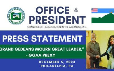 “Grand Gedeans Mourn Great Leader,” – GGAA Prexy