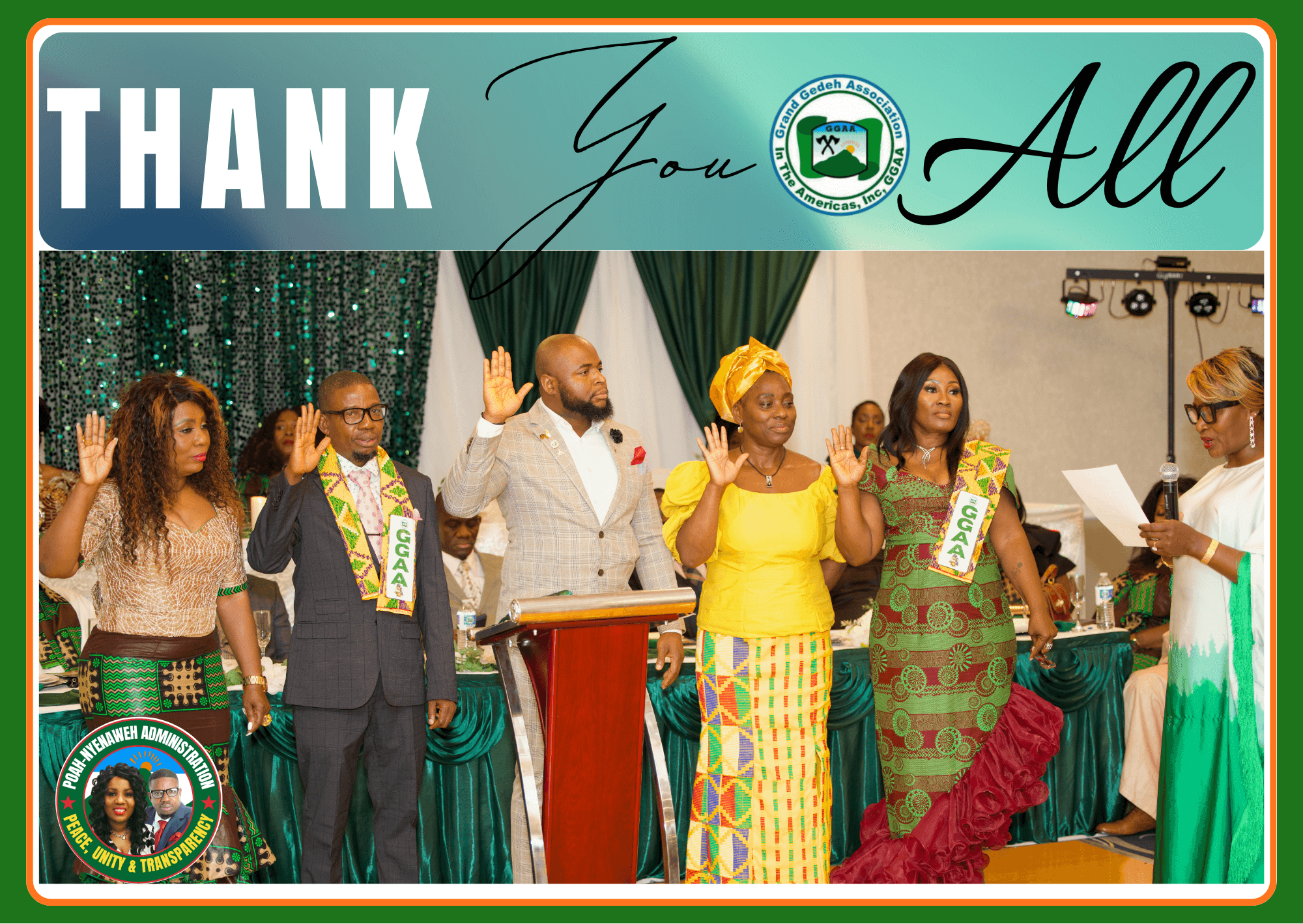 Thanks and Appreciation Message From the National Administration