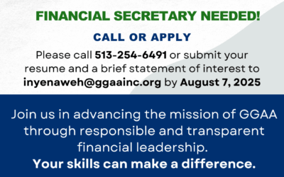 Volunteer Opportunity: Financial Secretary Needed